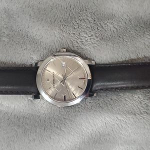 Burberry unisex watch dark brown leather